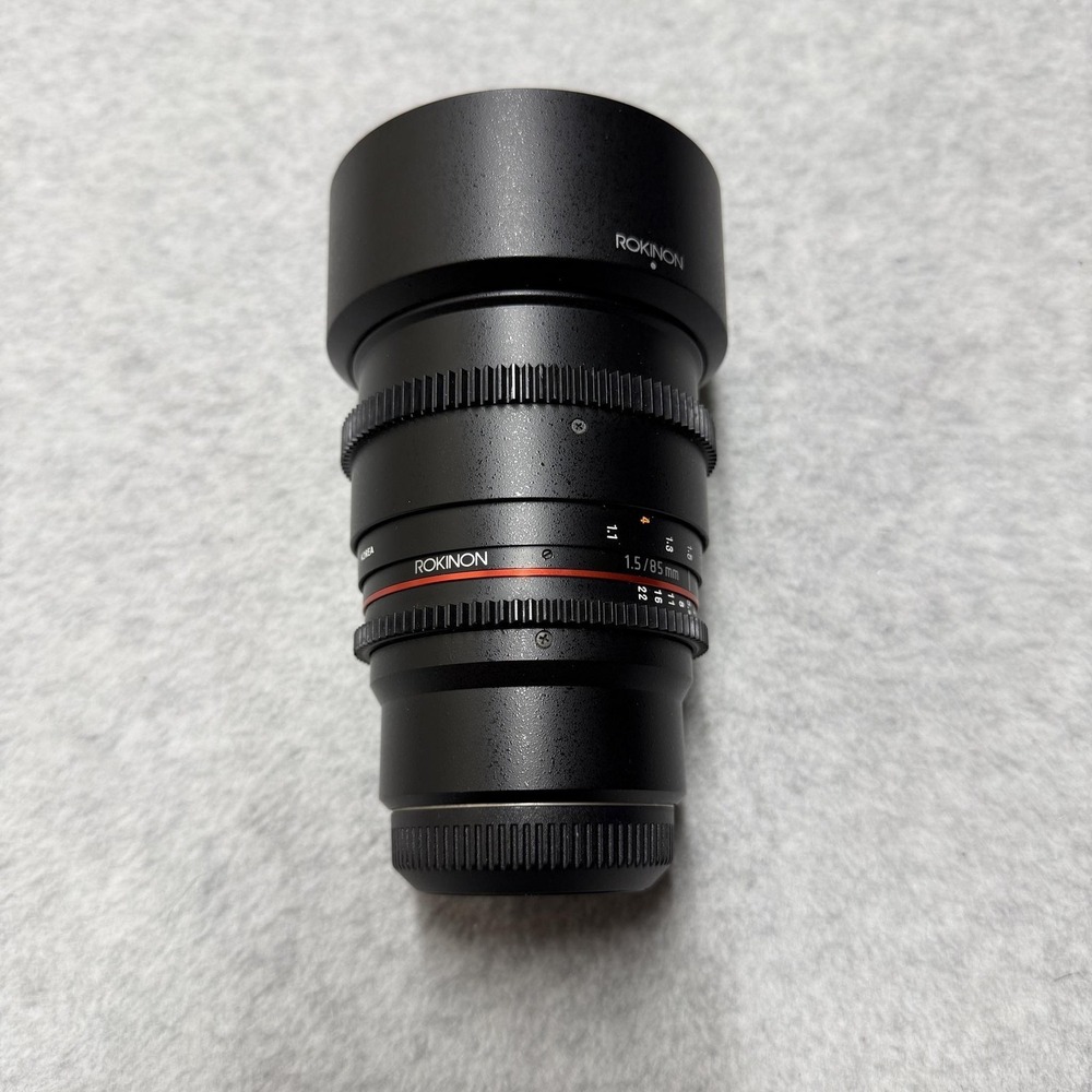 Rokinon 85mm T1.5 AS IF UMC Cine Lens Canon EF Manual Focus 72mm Made IKorea